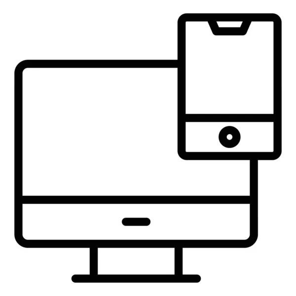Responsywna Ikona Interfejs Użytkownika Ilustracja Wektorowa Jako Prosty Znak Wektorowy — Wektor stockowy