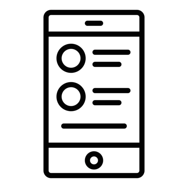 Mobiltelefon Ikon Felhasználói Felület Vektor Illusztráció Mint Egy Egyszerű Vektor — Stock Vector
