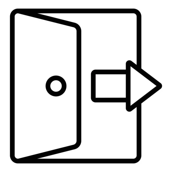 Ícone Logout Interface Usuário Ilustração Vetorial Como Sinal Vetor Simples — Vetor de Stock