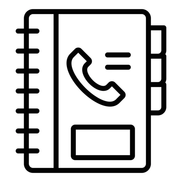 Ikona Książki Telefonicznej Interfejs Użytkownika Ilustracja Wektorowa Jako Prosty Znak — Wektor stockowy