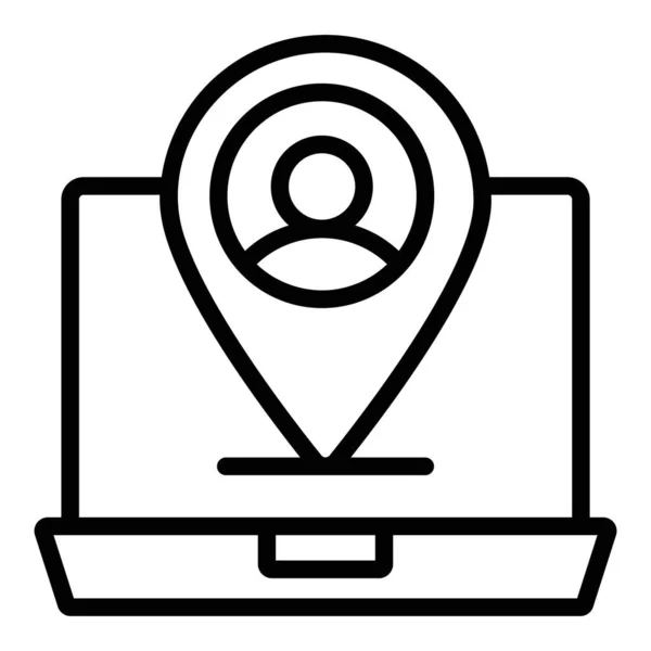 Икона Местоположения Векторная Иллюстрация Пользовательского Интерфейса Простой Векторный Знак Модный — стоковый вектор