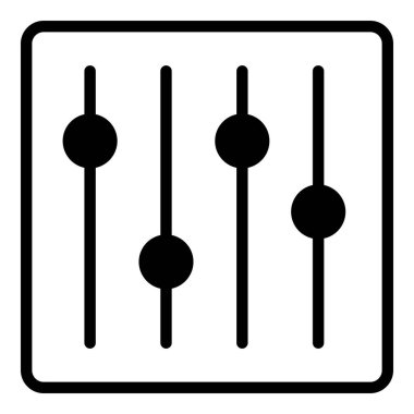 Karıştırıcı Simgesi. Kullanıcı arayüzü Vektör İllüstrasyonu, Satır Sanatı Biçiminde Basit Bir Vektör İşareti ve Moda Sembolü olarak, Tasarım ve Web Siteleri veya Mobil Uygulamalar için,