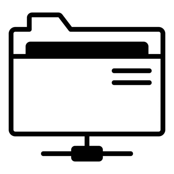 网络文件夹Icon 用户界面矢量图解 作为线条艺术风格中的一个简单矢量符号和趋势符号 用于设计和网站或移动应用程序 — 图库矢量图片