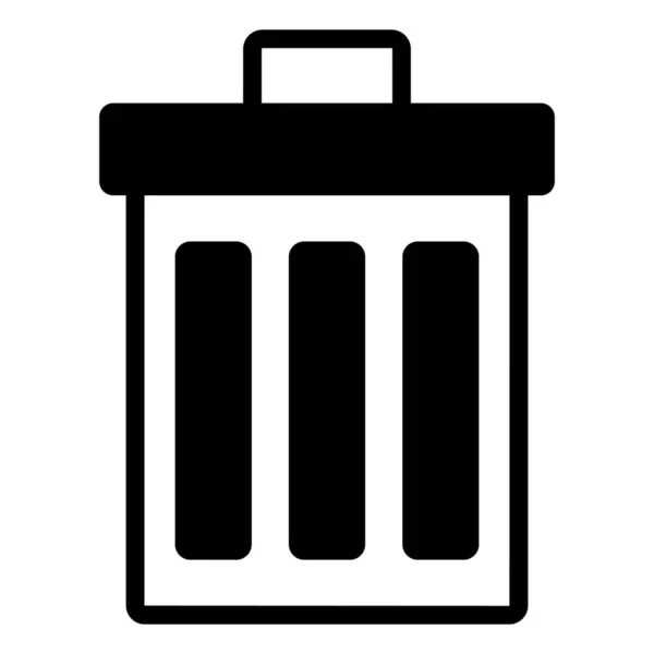 Mülleimer Benutzeroberfläche Vektorillustration Als Einfaches Vektorzeichen Und Trendiges Symbol Linienstil — Stockvektor