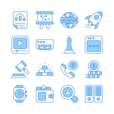 İş ve Mali İlişkili Vektör Simgesi. mobil uygulamalar, arayüz tasarımı: iş, finans
