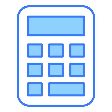 Hesap makinesi Finans İlgili Vektör Satır Simgesi. Düzenlenebilir Piksel Mükemmel.