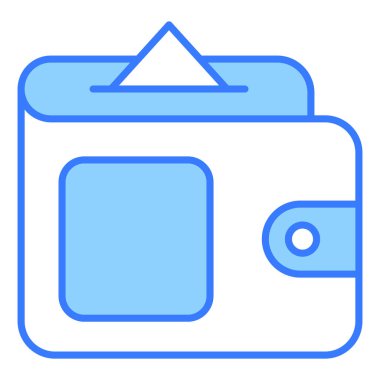 Cüzdan Finansmanı İlgili Vektör Satırı Simgesi. Düzenlenebilir Piksel Mükemmel.