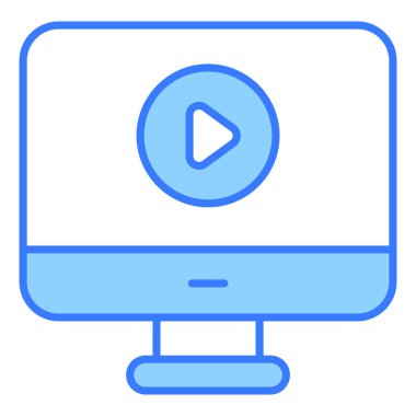 Video günlüğü Finans İlgili Vektör Satırı Simgesi. Düzenlenebilir Piksel Mükemmel.