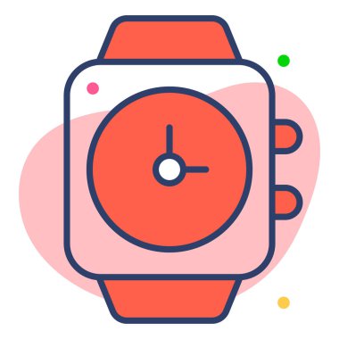 Akıllı saat Finans İlgili Vektör Hattı Simgesi. Düzenlenebilir Piksel Mükemmel.