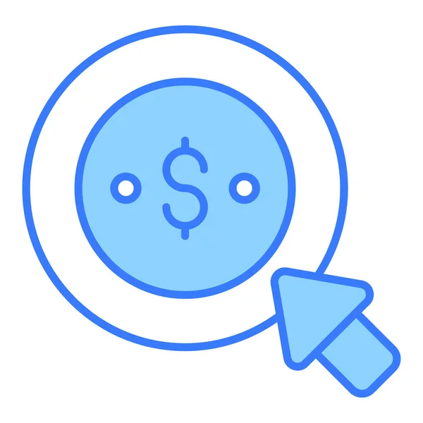 Pagar Por Clique Finanças Related Vector Line Icon Pixel Curso —  Vetores de Stock
