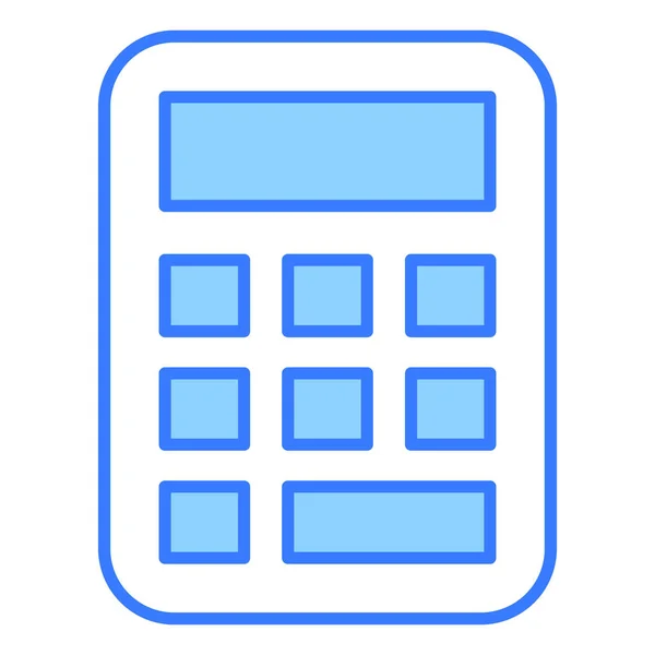 Calculadora Finanças Relacionadas Vector Line Icon Pixel Curso Editável Perfeito —  Vetores de Stock