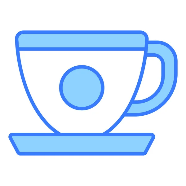 Tea Cup Finance Related Vector Line Icon Editable Stroke Pixel — Stock Vector