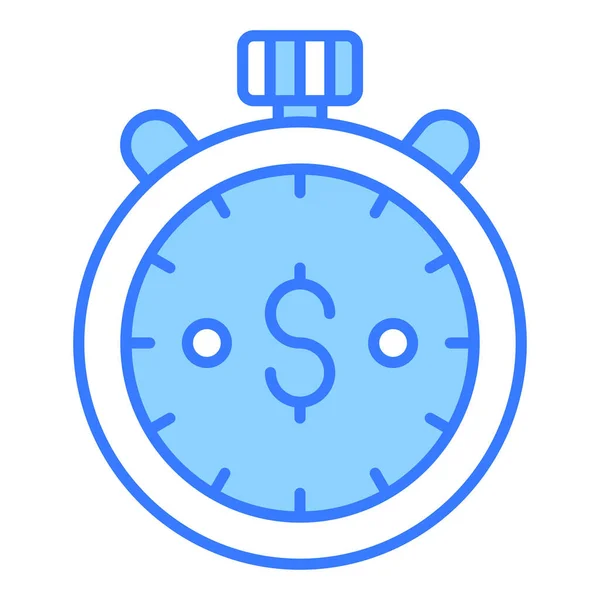 Stopwatch Finanças Relacionadas Vector Line Icon Pixel Curso Editável Perfeito — Vetor de Stock