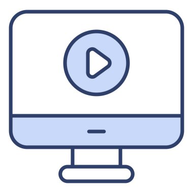 Video günlüğü Finans İlgili Vektör Satırı Simgesi. Düzenlenebilir Piksel Mükemmel.