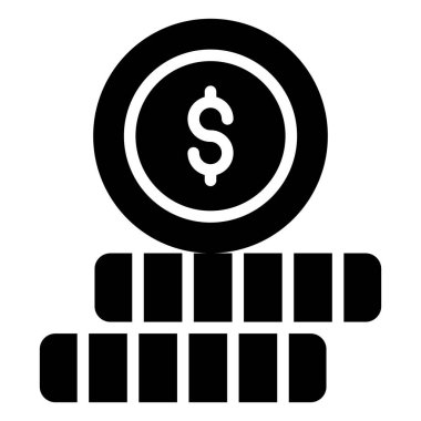 Madeni Para İlişkili Vektör Hattı Simgesi. Düzenlenebilir Piksel Mükemmel.