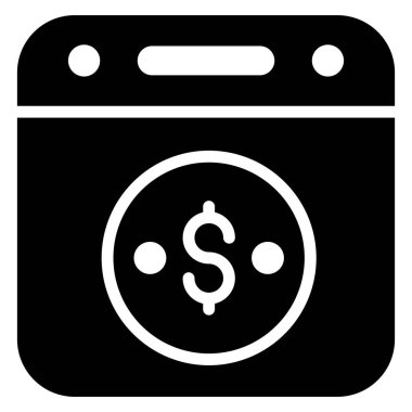 Takvim Finansmanı İlgili Vektör Hattı Simgesi. Düzenlenebilir Piksel Mükemmel.