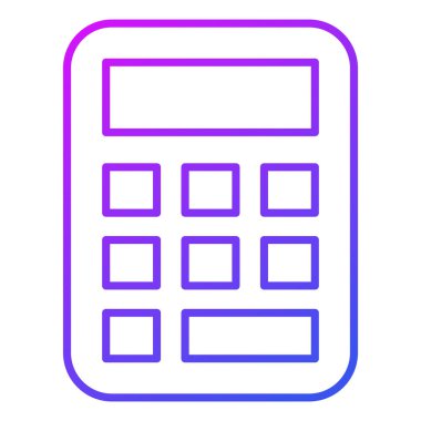 Hesap makinesi Finans İlgili Vektör Satır Simgesi. Düzenlenebilir Piksel Mükemmel.