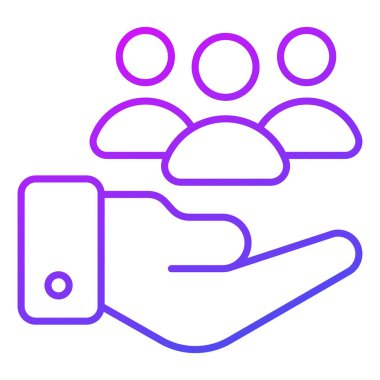 Takım Mali İlişkili Vektör Hattı Simgesi. Düzenlenebilir Piksel Mükemmel.