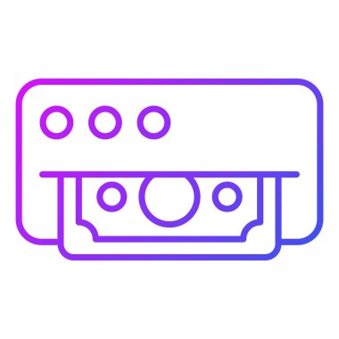  ATM Finans İle İlgili Vektör Hattı Simgesi. Düzenlenebilir Piksel Mükemmel.