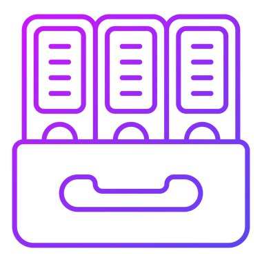  dosya kabinesi Finans İlgili Vektör Satır Simgesi. Düzenlenebilir Piksel Mükemmel.