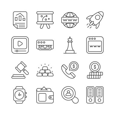 İş ve Mali İlişkili Vektör Simgesi. mobil uygulamalar, arayüz tasarımı: iş, finans