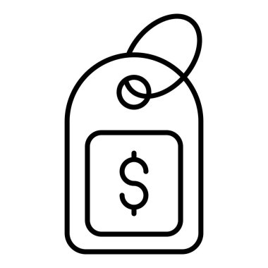 Etiket Finans İlgili Vektör Satır Simgesi. Düzenlenebilir Piksel Mükemmel.