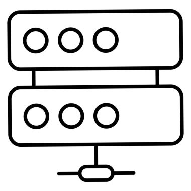  veritabanı Finansmanı İlgili Vektör Satırı Simgesi. Düzenlenebilir Piksel Mükemmel.