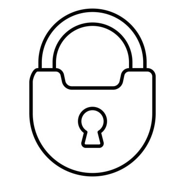 Asma kilit Finans İlgili Vektör Hattı Simgesi. Düzenlenebilir Piksel Mükemmel.