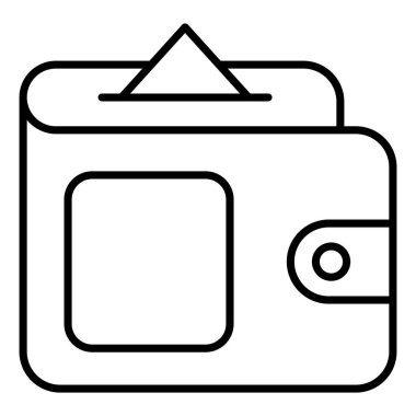 Cüzdan Finansmanı İlgili Vektör Satırı Simgesi. Düzenlenebilir Piksel Mükemmel.