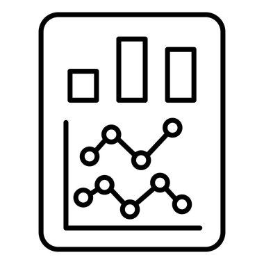 Rapor Finans İlgili Vektör Hattı Simgesi. Düzenlenebilir Piksel Mükemmel.