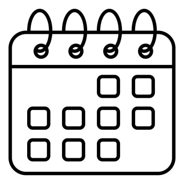 Takvim Finansmanı İlgili Vektör Satırı Simgesi. Düzenlenebilir Piksel Mükemmel.