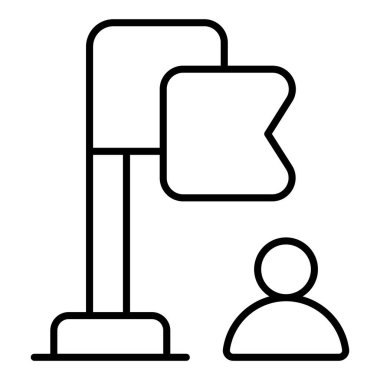 Bayrak Finansmanı İlgili Vektör Hattı Simgesi. Düzenlenebilir Piksel Mükemmel.