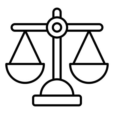 Adalet Mali İlişkili Vektör Hattı Simgesi. Düzenlenebilir Piksel Mükemmel.