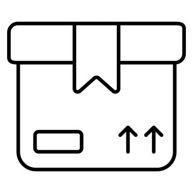 paket kutusu Finans İlgili Vektör Satır Simgesi. Düzenlenebilir Piksel Mükemmel.