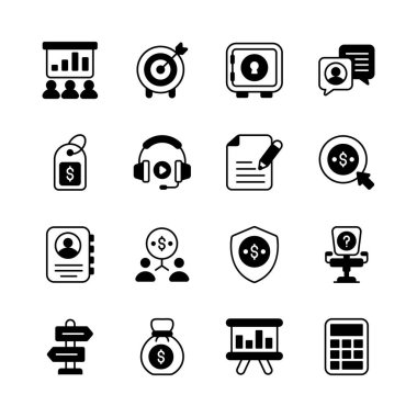 İş ve Mali İlişkili Vektör Simgesi. mobil uygulamalar, arayüz tasarımı: iş, finans