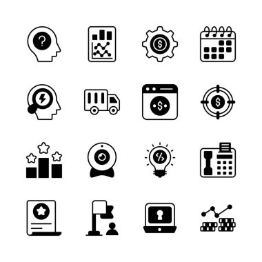 İş ve Mali İlişkili Vektör Simgesi. mobil uygulamalar, arayüz tasarımı: iş, finans