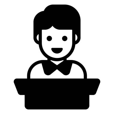 Eğitmen Finans İlgili Vektör Hattı Simgesi. Düzenlenebilir Piksel Mükemmel 