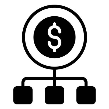 ağ Finansmanı İlgili Vektör Satırı Simgesi. Düzenlenebilir Piksel Mükemmel.