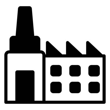 Fabrikanın Finans İlgili Vektör Hattı Simgesi. Düzenlenebilir Piksel Mükemmel.