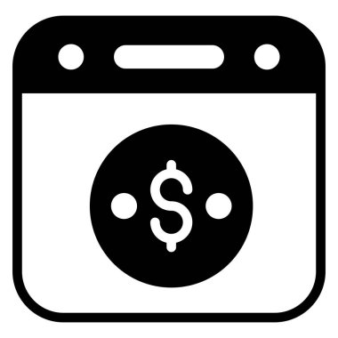 Takvim Finansmanı İlgili Vektör Hattı Simgesi. Düzenlenebilir Piksel Mükemmel.