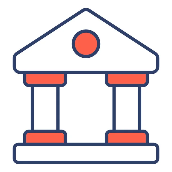 Banco Finanças Relacionadas Vector Line Icon Pixel Curso Editável Perfeito — Vetor de Stock