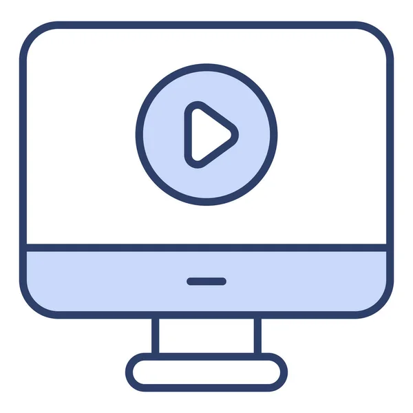 Video Blog Finance Related Vector Line Icon Editierbare Stroke Pixel — Stockvektor