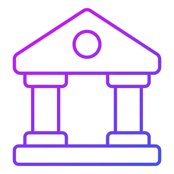 Banco Finanzas Relacionadas Vector Line Icon Editable Stroke Pixel Perfecto — Archivo Imágenes Vectoriales