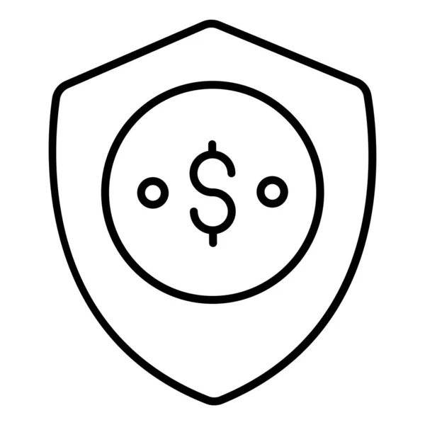 Pagamento Sicuro Finance Related Vector Line Icon Colpo Modificabile Pixel — Vettoriale Stock
