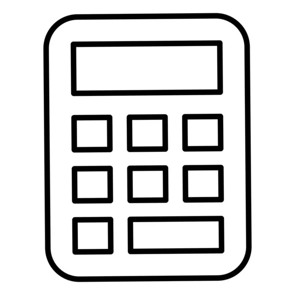 Calculadora Finanzas Relacionadas Vector Line Icon Editable Stroke Pixel Perfecto — Archivo Imágenes Vectoriales