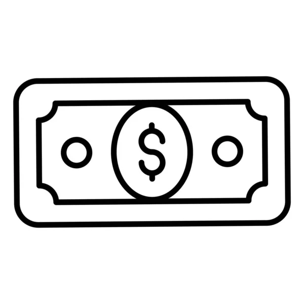 Dinheiro Finanças Relacionadas Vector Line Icon Pixel Curso Editável Perfeito — Vetor de Stock