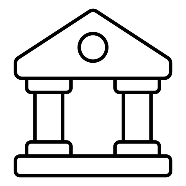 Икона Финансовая Векторная Линия Банка Опасность Здоровья — стоковый вектор