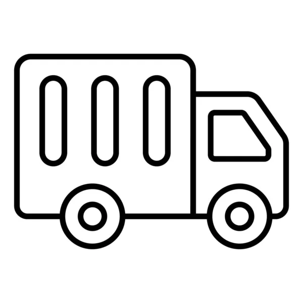 Consegna Camion Finanza Correlati Vector Line Icon Colpo Modificabile Pixel — Vettoriale Stock