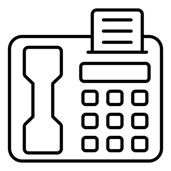 Fax Máquina Finanças Relacionadas Vector Line Icon Pixel Curso Editável —  Vetores de Stock