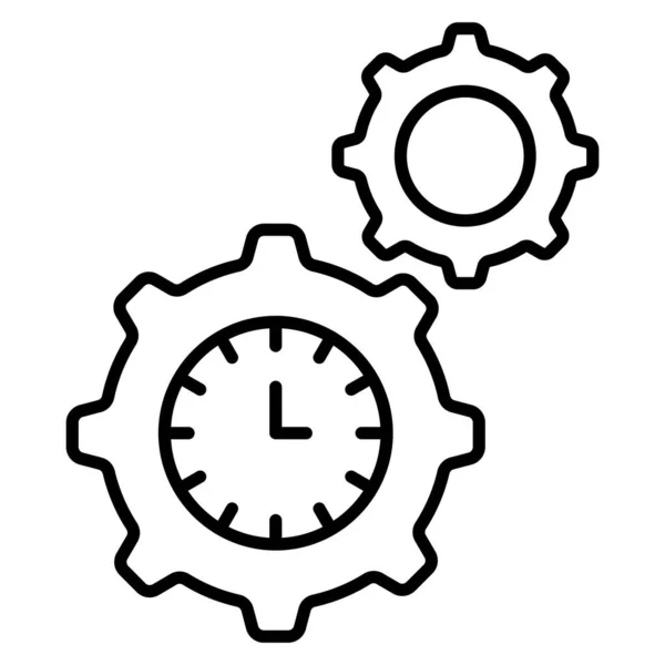 Time Management Finance Related Vector Line Icon Upravitelný Tah Pixel — Stockový vektor